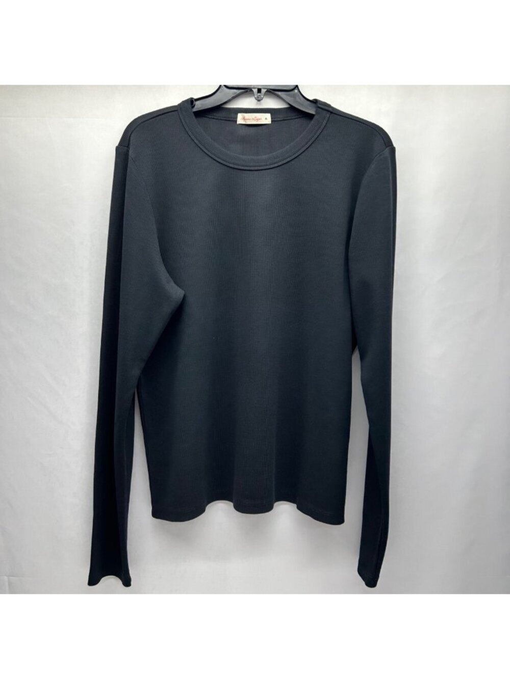 Marine Layer Black Ribbed Long Sleeve Top Women's XL